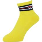 FILA フィラ レディース ライン入リショート丈ソックス VL9213 イエロー