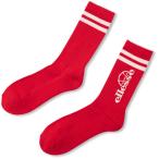Ellesse エレッセ クルーソックス 男女兼用 ユニセックス Clew Socks EHA00103 レッド