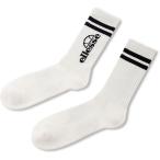 Ellesse エレッセ クルーソックス 男女兼用 ユニセックス Clew Socks EHA00103 ホワイト