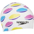 Speedo スピード  男女兼用 スイムキャップ（練習用・フィットネス用）  シリコーンキャップ SD97C12 ホワイト