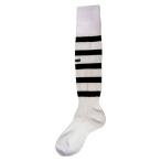 GRANDE グランデ （男女兼用・ジュニア サッカー・フットサルウェア） ボーダー サッカーソックス GFPH12904 WHT/BLK