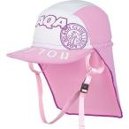 AQA エーキューエー UV DRY フラップキャップ キッズ KW4468A ピンク/ホワイト