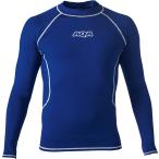AQA エーキューエー UVラッシュガード ロングメンズ2 長袖 KW4601B ネイビー エ」ロ」ー、:「M」B」レ」ー