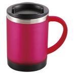 CAPTAIN STAG キャプテンスタッグ クレール フタ付マグカップ250mL（スモークレッド） M1134
