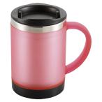 CAPTAIN STAG キャプテンスタッグ クレール フタ付マグカップ250mL（スモークピンク） M1136