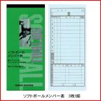 ソフトボール メンバー表 3枚複写 24試合 セイビドウ セイビドー分 成美堂 9114
