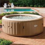28475 INTEX 家庭用ジャグジー ピュアスパ ラウンドタイプ 空気注入式 4人用 196×196×71cm ｜ 日本正規品 インテックス