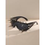 アクセサリー メンズ アイアクセサリー スパイク装飾ワンピースファッショングラス パーティー ストリート シェード アクセサリー