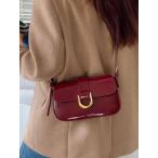 バッグ レディース ショルダーバッグ ミニマリストフラップスクエアバッグソリッドカラースクエアショルダーバッグ、女性 オールマッチ