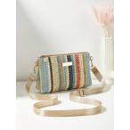 バッグ レディース ショルダーバッグ スパンコール装飾のPU素材、ファッショナブル、シンプル、ポータブル、多機能なストローバッグ、