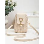 バッグ レディース ショルダーバッグ 新作 ヨーロッパ・アメリカ風 編み込みクロスボディバッグ、バケーション ストローバッグ、トラ