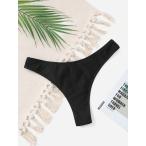  женский купальный костюм низ одноцветный рисунок - ikatto бикини низ 