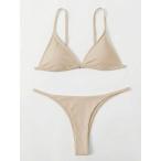  женский купальный костюм бикини комплект пляж bake-shon для одноцветный бикини комплект 