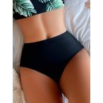  женский купальный костюм низ простой высокий ткань to бикини низ 