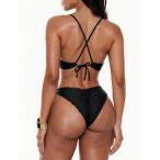  женский купальный костюм низ простой lettuce отделка бикини низ 