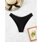  женский купальный костюм низ одноцветный рисунок - ikatto бикини низ 