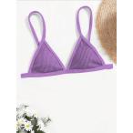  женский купальный костюм tops одноцветный рисунок треугольник бикини верх 