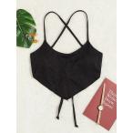  женский купальный костюм tops простой носовой платок Hem бикини tops 