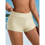  женский купальный костюм низ женщина. лето. пляж bake-shon одноцветный .. шорты, купальный костюм низ 