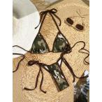  женский купальный костюм бикини комплект камуфляж бикини комплект one плечо женский купальный костюм 