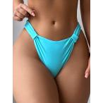  женский купальный костюм низ одноцветный - ikatto бикини низ, лето, пляж, бассейн,bake-shon для купальный костюм 