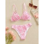 レディース 水着 ビキニセット 女性用 花柄 ビーチウェア 水着セット