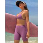  женский купальный костюм низ летние каникулы пляж одноцветный купальный костюм брюки 