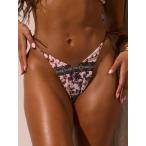  женский купальный костюм низ высокий нога sin ремешок Mix kau принт бикини низ только, весна лето bake-shon sexy bohemi