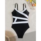  женский купальный костюм One-piece женский sexy . черный &amp; белый. s цена spageti ремешок задний отсутствует One-piece купальный костюм лето 