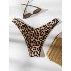  женский купальный костюм низ 2025 год Leopard рисунок бикини низ, принт рисунок. Random 
