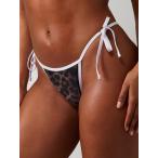  женский купальный костюм низ леопардовая расцветка бикини низ белый Contrast отделка боковой Thai знак ряд купальный костюм пляж летние каникулы 