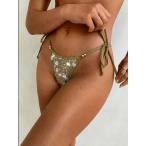  женский купальный костюм низ женский новый продукт купальный костюм, зеленый. украшен блестками . бисер ткань дизайн,g лама las. party . sexy .ba can s