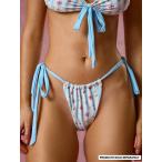  женский купальный костюм низ цветочный полоса рисунок gya The - ввод боковой лента бикини низ ga- Lee весна лето ba can spo lite-