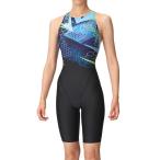 【35%OFF】アリーナ 競泳水着 AS4FRC57W BKBL サイズ女O レーシングワンピーススパッツ オールインワン ハーフレッグ WA承認