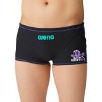 アリーナ（ARENA）（キッズ）競泳水着 ジュニア 男子 水泳 タフスーツ トレーニングスパッツ ショートレッグ 黒 130-140サイズ AS5FWM01B BK04 アリーナくん