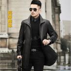 メンズライダースジャケット本革革ジ...