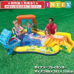 ショッピングビニールプール 【同時購入割引特典あり】 ビニールプール インテックス  INTEX ダイナソープレイセンタープール ME-7056 57444NP 249×191×109cm 家庭用プール 滑り台 子供用