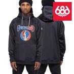  Япония стандартный товар 22-23 Schic seito Schic s одежда для сноуборда 686 MEN'S BONDED FLEECE PULLOVER HOODY Grateful Dead Black флис тянуть over 