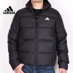 アディダス adidas メンズ アウタートップス ロゴ ファッション ウエア M ESS MID フーデッドダウンジャケット  GT9141 黒