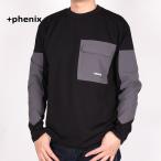 phenix Phoenix мужской casual одежда длинный рукав tops +phenix Stretch Pocket Tee POT-21001 SN90 черный чёрный 