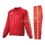 秋冬 メンズ ピステ ウィンドブレーカー ヒュンメル　トライアルコート　ピステ　上下セット　HAW4068-5058-20　レッド