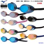 ゴーグル 水泳 メンズ レディース レーシングモデル ノンクッション ミラーレンズ ミズノ 競泳 85YA851 日本製 UVカット 男女兼用 定形外郵便(規格外)対応