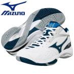激安SALE ウェーブタイブレーク 2 ホワイト×ネイビー オールコート用 MIZUNO-ミズノ テニス/ソフトテニスシューズ SALE/セール