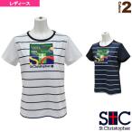 セントクリストファー テニス・バドミントンウェア『レディース』 ボーダープラクティスTシャツ/レディース『STC-AHW6109』