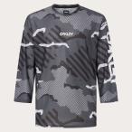 OAKLEY Oacley сетка футболка длинный рукав мужской RIDE FREE LS JERSEY BLACK STRIPE/GRIP CAMO FOA406238-9UW