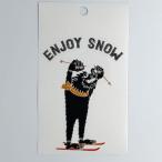  стикер сноуборд лыжи машина персональный компьютер и т.п. ENJOY SNOW чёрный 