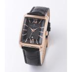 ショッピング楽天ファッション 時計 腕時計  レトロ スクエア ユニセックス Salvatore Marra ( サルバトーレマーラ )  SM21101 ピンクゴールド/ブラック  日本メーカー製のムーブメントを使用