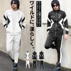 【閉店セール】上下セット 切替ジップブルゾン＆サイドラインジョガーパンツ メンズブルゾン JKT ジャケット ジャージ ZIP ジョガーパンツ ジョグパンツ
