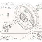 ゼファーカイ(ZR400C)　リヤハブダンパー(リアハブダンパー　ダンパーゴム)　図中(92075番)　 92075-1687