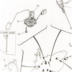 XJR400/R(4HM)　フューエルメーターセンダーユニット＆ガスケット　(フューエルゲージ)　図中(14番＆15番)　4HM-85752-01　(4HM-85752-00)　 5G3-85753-00